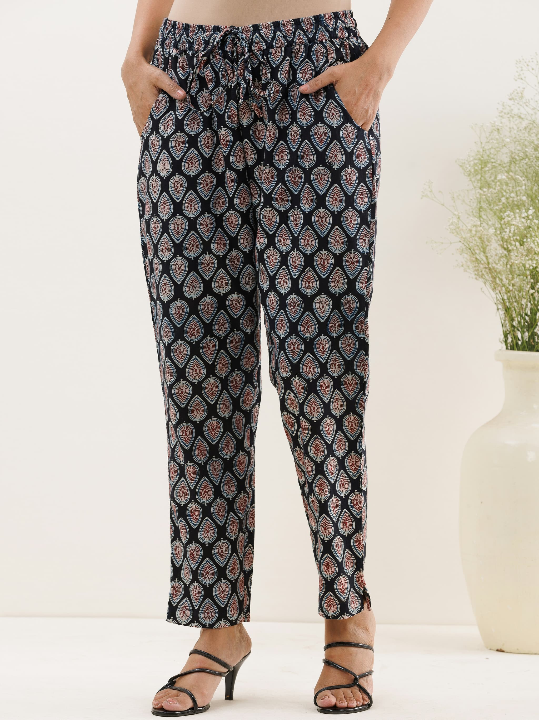 Bohemian Drawstring Resort Trouser Front